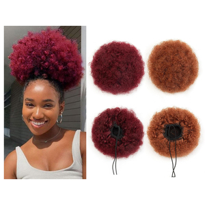 Offre Spéciale : Chignons à Cordon, Extensions de Cheveux Courts Bouclés, Afro Puff, Queues de Cheval, Chignons en Cheveux Humains - Product Image 1