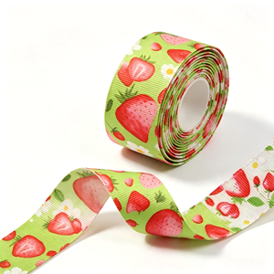 โรงงานขายส่งริบบิ้น GRACE RIBBON ริบบิ้นซาตินทอสองหน้า ทนต่อการหดตัว ปรับแต่งความกว้างได้ พิมพ์ลายฟอยล์ทอง ริบบิ้น 100% - Product Image 4