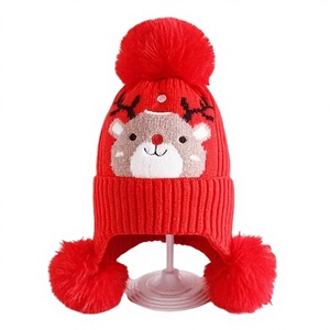 Children Caps New Year Gift 1-5Y Christmas Kids Winter Hats Girls Boys Baby <b>Bonnet</b> Warm Ears Polyester/Cotton Travel - Product Image 3