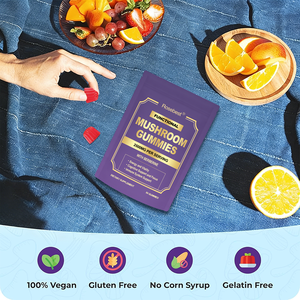 Complément alimentaire en gommes, complexe de champignons super adaptogènes fonctionnels, biologique, végétalien, avec berbérine, pour la concentration, en gros, en vrac, OEM, marque privée - Product Image 5