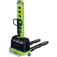 Chariot élévateur électrique portable 1 tonne, batterie lithium, levée 1600 mm, utilisation facile, équipement compact pour entrepôt