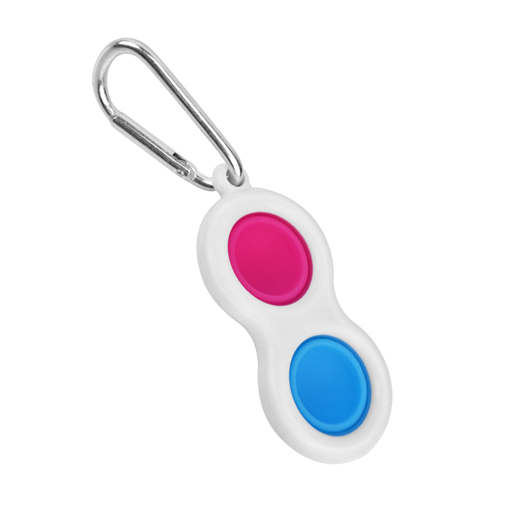 Мини-брелок для снятия стресса Яркий Силиконовый Push Pop 2 Простая сенсорная игрушка