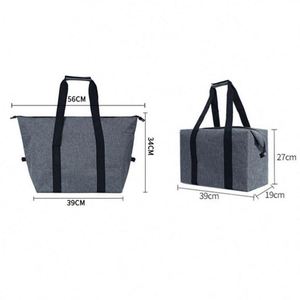 Customized Logo <b>Large</b> Insulated Cooler Tote <b>Bag</b> with Front Pocket for Corporate <b>Gifts</b> - Product Image 4
