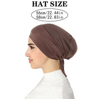 7 Turbans élastiques de couleur unie, foulards ajourés en maille, couvre-chefs, bandanas, écharpes et châles traditionnels musulmans