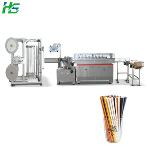 Hongshuo HS-XGJ cross cut straws machine straw machine drinking paper straw pack machine