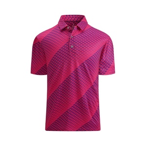 Logo personnalisé chemise de golf pour hommes évacuation de l'humidité séchage rapide impression Performance Polo chemises en coton pour hommes T-Shirt de haute qualité - Product Image 3