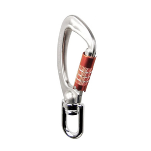 Mousqueton d'escalade robuste à verrouillage automatique et pivotant, 40 kN, en aluminium, <span class=keywords><strong>triple</strong></span> verrouillage <span class=keywords><strong>avec</strong></span> anse captive - Product Image 1