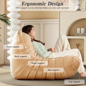 Sessel aus Memory-Schaum für Wohn- und Schlafzimmer mit ergonomischem Design, Kamin-Sitzsack, Bodensofa für Erwachsene und Kinder - Product Image 3