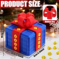 3D-Gedruckte Scherzgeschenkbox mit Schrauben, 8 cm Überraschungs-Geld-Puzzlebox, Lustiges Trick-Geschenk für Weihnachten, Halloween & Feiertage