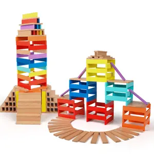 Nieuwe Houten Creatieve Stapel Torenblok Montessori Speelgoed Kinderen Verbeelding Training Ouder Kind Interactie Educatief Speelgoed
