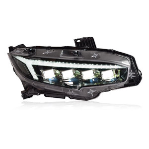 Nouvel ensemble de phares 12V 16-21 pour 10e génération avec lentille LED modifiée, feux de jour et clignotants à défilement dynamique - Product Image 3