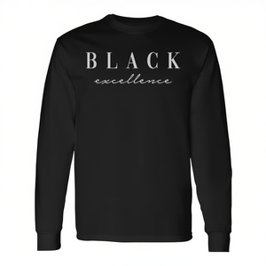 T-Shirt a Maniche Lunghe Black Excellence in Cotone Premium, Vestibilità Unisex - Product Image 2