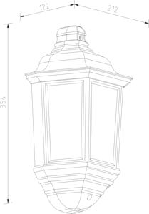 โคมไฟติดผนังวัสดุพลาสติกโคมไฟติดผนังโคมไฟครึ่งดวงนอกบ้าน <span class=keywords><strong>P2122</strong></span> - Product Image 3