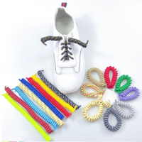 Personnalisé Ronde Twisty Printemps Lacets Sans Cravate Bouclés Élastique Lacets pour Enfants et Adultes