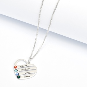 Ailin — collier personnalisé par <span class=keywords><strong>sublimation</strong></span>, collier ras du <span class=keywords><strong>cou</strong></span> pour femmes, en acier inoxydable, pendentif pour famille - Product Image 2