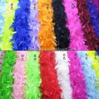 Plume multicolore arc-en-ciel Chandelle Boas 2 mètres/yards plumes de boa de dinde teintées 60g 80g 100g pour fête de carnaval