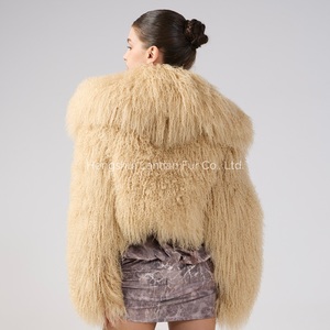 Cappotti Invernali da Donna di Tendenza in Vera Pelliccia di Agnello Mongolo, Soprabito di Lusso Naturale, Giacche Corte in Pelliccia di Pecora con Colore Personalizzato - Product Image 5