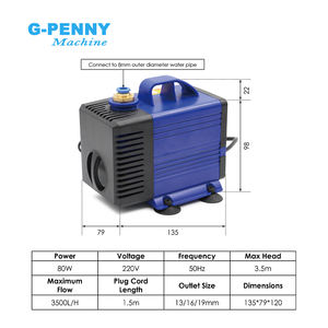 Moteur de broche refroidi par eau G-penny 1,5 kW ER16 D80, onduleur 1,5 kW <span class=keywords><strong>FL</strong></span> YL42, support 80 mm, pompe à eau 75 W pour machine de fraisage CNC - Product Image 5