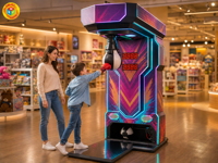 Machine de jeu de boxe à monnayeur à vendre – Testeur de force de frappe et de coup de pied avec affichage LED et paiement intégré