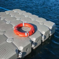 Cubes de quai flottant modulaires en PEHD résistants aux UV, blocs de ponton en plastique pour passerelles de jet-skis, plateformes de pont flottant et ponts flottants.