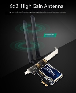 <span class=keywords><strong>Carte</strong></span> Réseau Sans Fil Double Bande 1200 Mbps 2.4 GHz 5 GHz, Récepteur Wifi 5 Ac1200, Dongle Sans Fil PCIE, <span class=keywords><strong>Carte</strong></span> Réseau pour PC Portable - Product Image 5