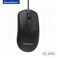 Souris d'ordinateur filaire Dream Kacher, câble USB de 1,2 mètre, suivi optique 1200 DPI, rétroéclairage LED, 3 touches, ergonomique, fine, pour les deux mains
