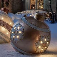 60cm PVC imprimé boule de Noël et ornements d'arbre jouet gonflable pour le plaisir en plein air ballons décoratifs fabriqués