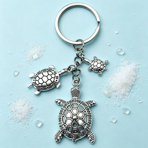 Beach Souvenir Zinc Alloy Fish <b>Keyring</b> Ocean Marine Animal Enamel <b>Charm</b> Custom Logo Backpack Hanging Pendant - Product Image 3