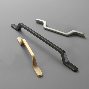 Modern Furniture Hardware Arched Zamak Handle Cupboard <strong>Door</strong> Drawer <strong>Knob</strong> Zinc Alloy Wardrobe Kitchen Cabinets Handles and Pulls - Product Image 1