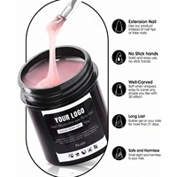 Gel d'Extension Personnalisé Rose Nude 100g 150g Soak Off UV LED Polygel Constructeur Professionnel pour Salons de Manucure, Vente en Gros et Magasins