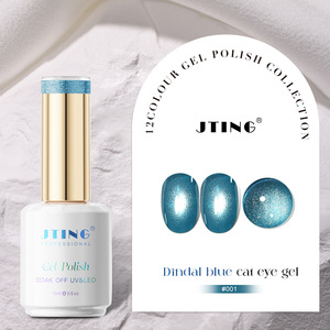 Étanche 12 couleurs dégradé bleu Cat's Eye Series 15ml Nail Gel Exportation transfrontalière pour salon de manucure - Product Image 6