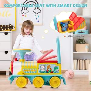 कार बड़ी खिलौना कारों पर सबसे अच्छी बिक्री सवारी बच्चों के लिए संगीत और प्रकाश के साथ इलेक्ट्रिक शेर आकार बेबी ट्रॉली ट्रेन - Product Image 4