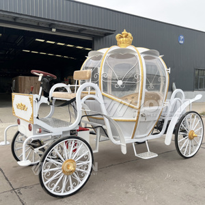 Carrosse de Princesse Cendrillon en fer forgé à motif cœur électrique, taille et couleur personnalisables pour événements et expositions en plein air - Product Image 3