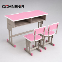 Bureau d'école double réglable en hauteur, mobilier pour étudiants, idéal pour les salles de classe et la formation – Direct Usine