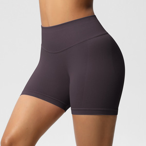 Shorts de Yoga de Cintura Alta para Mujer, Sin Costuras, Cintura Acanalada, Efecto Levanta Glúteos, No Transparentes, para Correr, Gimnasio y Entrenamiento Diario - Product Image 6