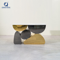 QIANCHENG Nouvelle Tendance Table Console Moderne Meuble de Designer Italien Noir pour Salon et Entrée