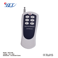 Control Remoto Universal Inalámbrico YET112D 433MHz con Código de Aprendizaje para Puerta de Garaje con Alcance de 200m