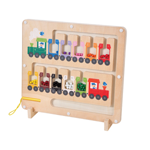 Educational Toys Wooden <strong>Puzzles</strong> Board <strong>Games</strong> Color Sorting Beads and Number Maze Toy - Product Image 2