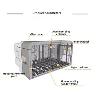 Casa Móvil de Lujo con Configuración Inteligente, Inspirada en una Cápsula Espacial, de un Proveedor Chino, para Hoteles, Dos Habitaciones y un Salón - Product Image 3