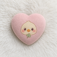 Broche Cœur Métallique Personnalisée Vigreat, Badge en Tôle Recouvert de Tissu Imprimé sur Mesure, Épingle Décorative Adorable, Collection Souvenir
