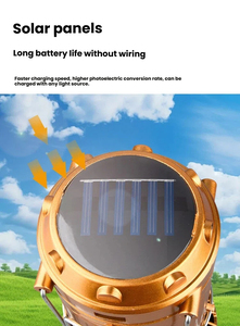 Lampu Camping Lipat <span class=keywords><strong>LED</strong></span> Tenaga Surya Multifungsi Konstruksi Logam Tahan Air IP44 Kontrol Jarak Jauh USB Dapat Diisi Ulang Power Bank - Product Image 5