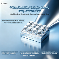 Poudre lyophilisée de peptides GHK-Cu, poudre lyophilisée réparatrice, produits de beauté lyophilisés, technologie sous vide