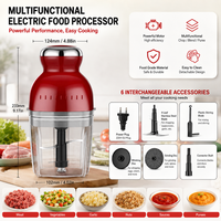 Mini hachoir électrique domestique pour aliments, préparateur de repas pour bébé, moteur puissant, qualité alimentaire pour viande, légumes, noix, sauces, purées