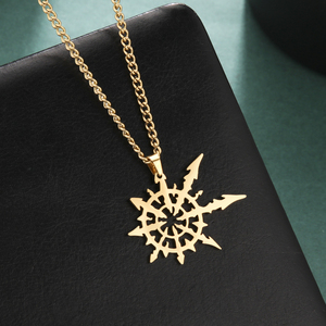 Myshape <span class=keywords><strong>Chaos</strong></span> <span class=keywords><strong>Star</strong></span> Pendentif Collier en acier inoxydable Symbole magique Marque du <span class=keywords><strong>chaos</strong></span> Homme Talisman Bijoux punk - Product Image 4