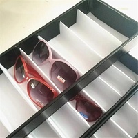 Grande valise de présentation portable pour lunettes de soleil et montures optiques, avec compartiments sécurisés par mot de passe, pour exposition