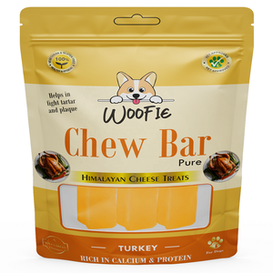 Woofie Pure Turkey Himalayan Cheese Dog Chews Friandises dentaires sans céréales pour chiens - Product Image 1