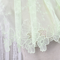 Accessoire de robe de mariée personnalisé : Capelet de mariée en tulle à volants avec bordure en dentelle et broderie florale pour femme
