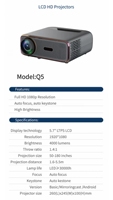 Q5 Projektör 2026 Video 4k Destekli Yerel 1080P Akıllı WIFI Ev Sineması LCD Kablosuz 600 Ansi Lümen Projektör