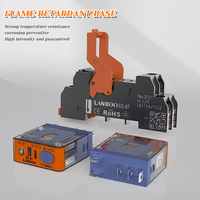 Relais électromagnétique LANBOO, type prise LED, montage sur rail DIN, contact 1NO1NC/2NO2NC, boîtier en plastique ignifuge J13A