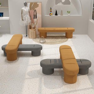 Scandinavian Style Shoe Bench For Clothing Store Space Saving <b>Foot</b> <b>Stool</b> Freestanding Design - Product Image 4
